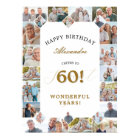 Happy Birthday Cheers To 60 Years Photo Collage