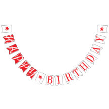 HAPPY BIRTHDAY Chic Red And White