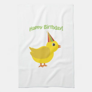 Happy Birthday! chick Kitchen Towel