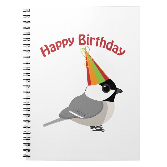 Happy Birthday Chickadee Notebook (Front)