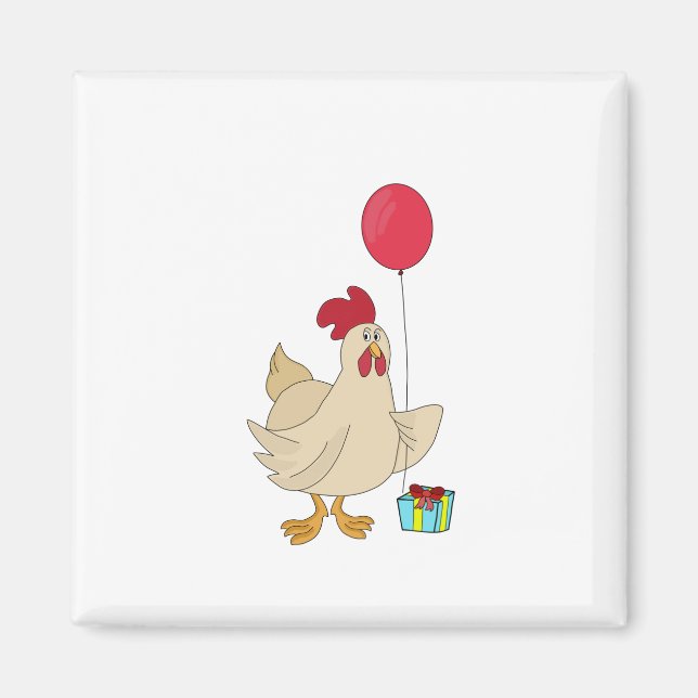 Happy Birthday Chicken Magnet (Front)