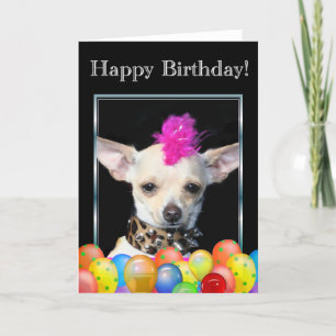 Happy Birthday Chihuahua Punk Greeting card