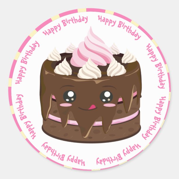 Happy Birthday Cake Stickers Zazzle CA