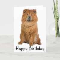Happy Birthday Chow Chow Puppy Dog