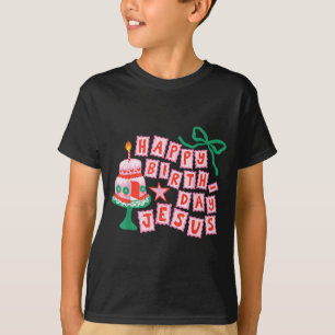Happy Birthday Christian Jesus Christmas Preppy Bd T-Shirt