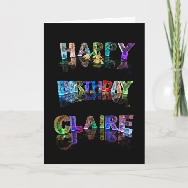Happy Birthday Claire Card (Front)
