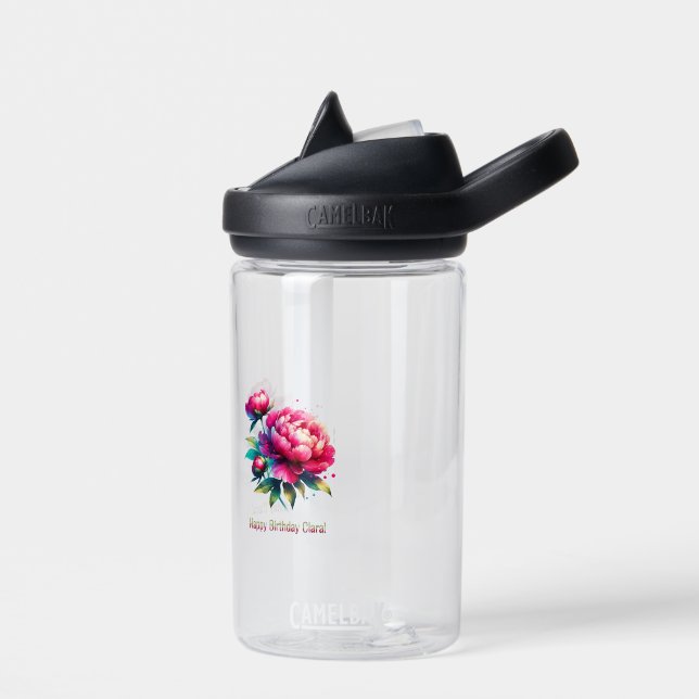 Happy Birthday Clara Water Bottle (Left)