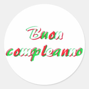 Happy Birthday Classic Round Sticker