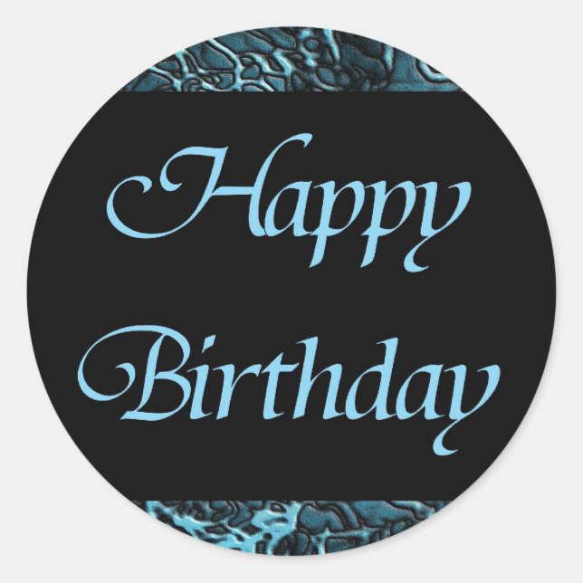 Happy Birthday Classic Round Sticker (Front)