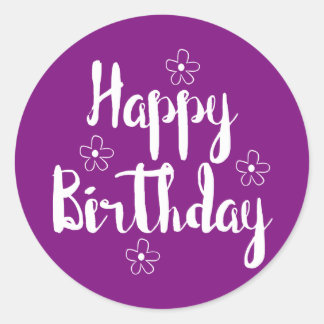 Happy Birthday Classic Round Sticker
