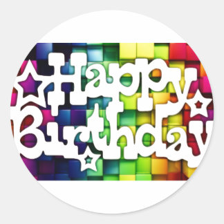 Happy Birthday Classic Round Sticker