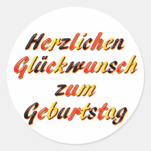 Happy Birthday Classic Round Sticker