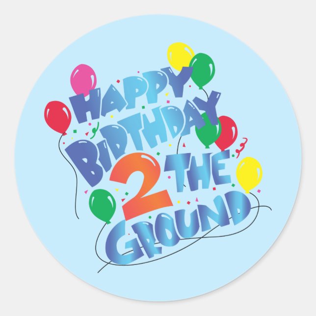 Happy Birthday Classic Round Sticker (Front)