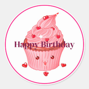 Happy Birthday Classic Round Sticker