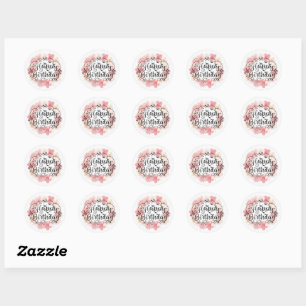 Happy Birthday Classic Round Sticker 