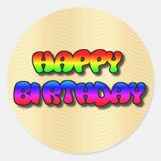 Happy Birthday Classic Round Sticker