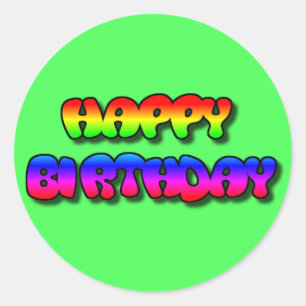 Happy Birthday Classic Round Sticker