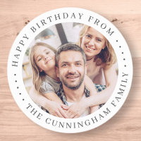 Happy Birthday Classic Simple Family Photo