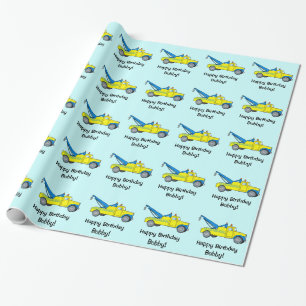Happy Birthday: Classic Tow Truck Wrapping Paper