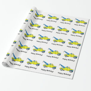 Happy Birthday: Classic Tow Truck Wrapping Paper