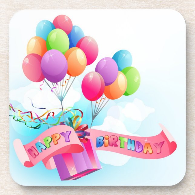 Happy birthday coaster (Front)