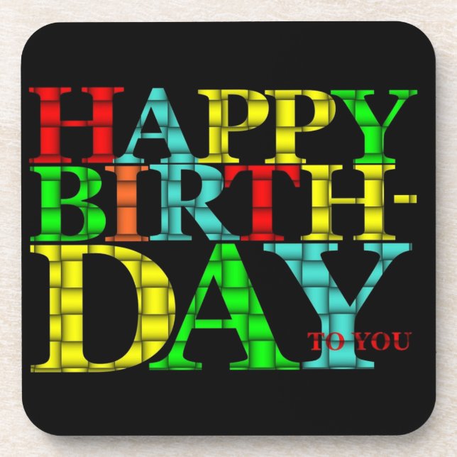 Happy Birthday Coaster (Front)