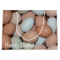 Happy Birthday Colorful Chicken Eggs