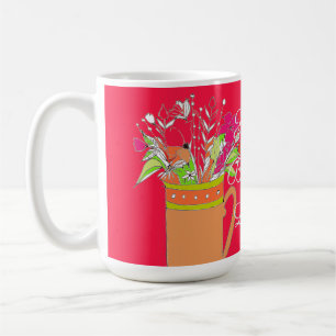 Happy Birthday Colorful Flowers Coffee Mug