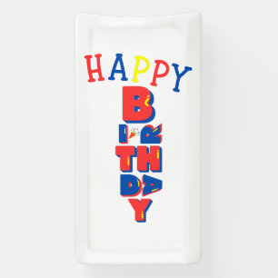 Happy Birthday Colour Remix 2x1 Vinyl Banner