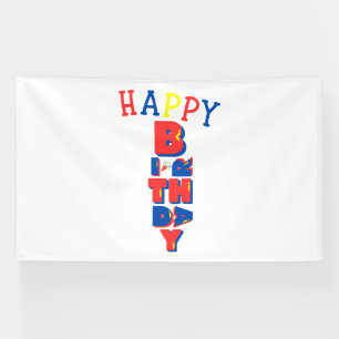 Happy Birthday Colour Remix 6x10 Vinyl Banner