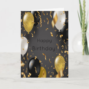 Happy Birthday - Coloured Balloons - Customize Card