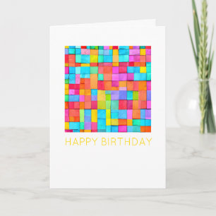 HAPPY BIRTHDAY Colourful Abstract Art Fun Card