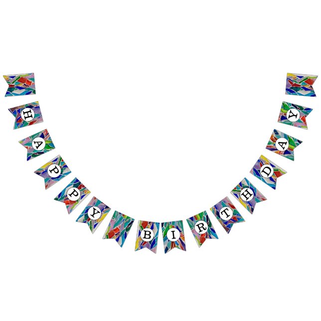 Happy Birthday Colourful Bunting Flags (All)