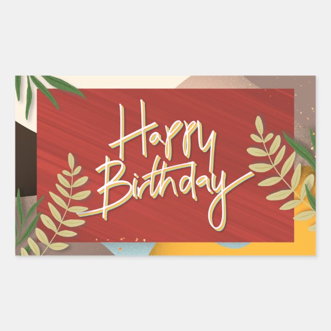 Happy Birthday, colourful celebration Sticker (Front)
