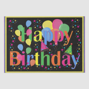 Happy Birthday Colourful Celebration Tissue Paper