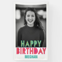 Happy Birthday Colourful Photo Banner