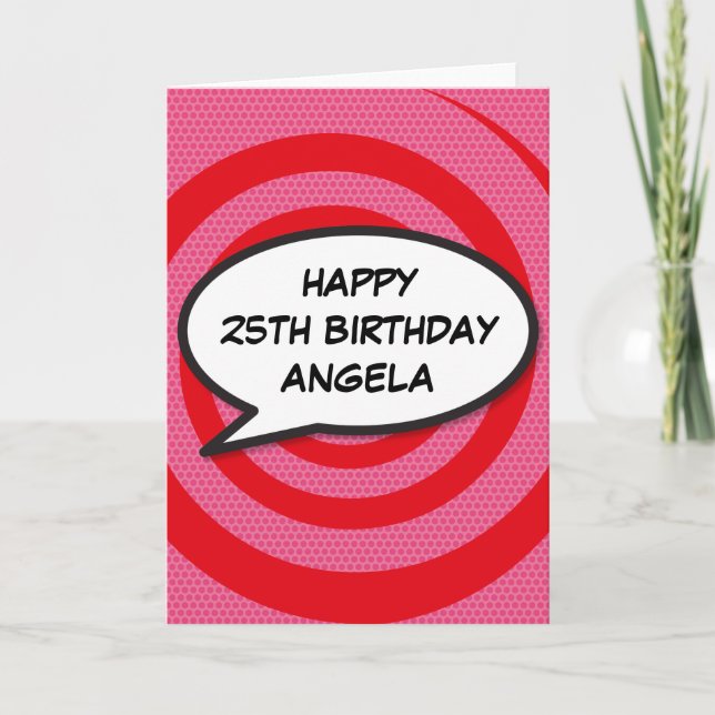 HAPPY BIRTHDAY Comic Book Pop Art Card (Front)