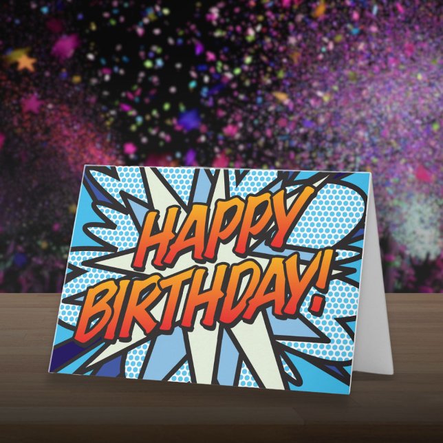 HAPPY BIRTHDAY Comic Book Pop Art Card (Fun HAPPY BIRTHDAY Comic Book Pop Art Card)