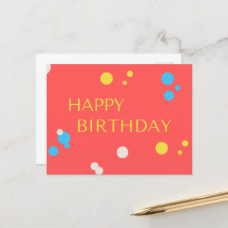 Happy Birthday Confetti Postcard