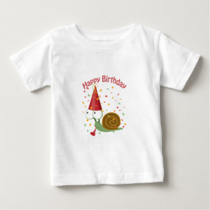 Happy Birthday! Confetti Snail Baby T-Shirt
