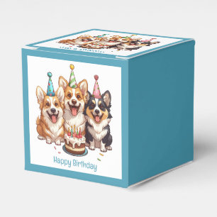 Happy Birthday Corgi Dogs Favor Box
