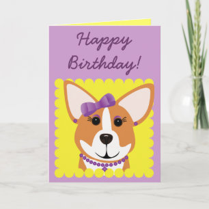 Happy Birthday! Corgi Lady Card