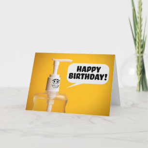 Happy Birthday Coronavirus Hand Santitzer Humour Holiday Card