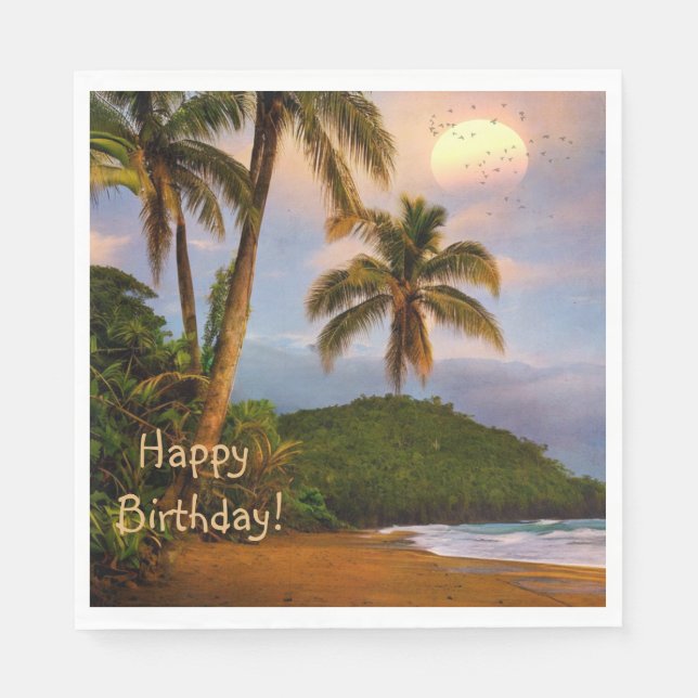 Happy Birthday Costa Rica Napkin (Front)