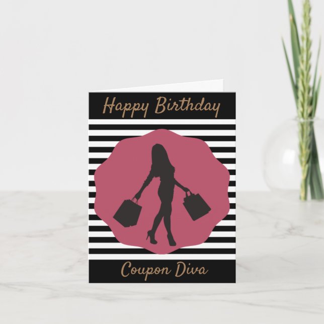 Happy Birthday Coupon Diva Card (Front)