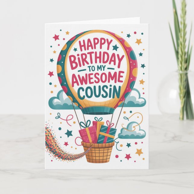 Happy Birthday Cousin Card (Front)