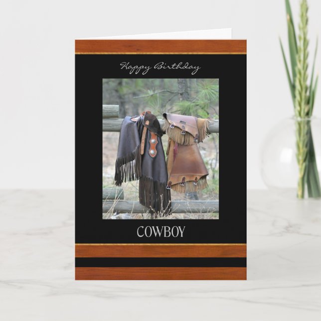 Happy Birthday Cowboy Card (Front)