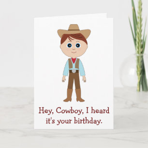 Happy Birthday, Cowboy for Grandson Card