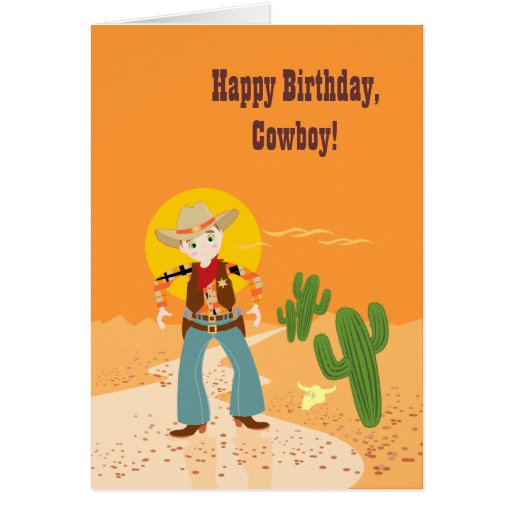 Happy Birthday, Cowboy! Greeting Cards | Zazzle