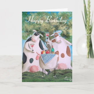 Happy Birthday cows Card